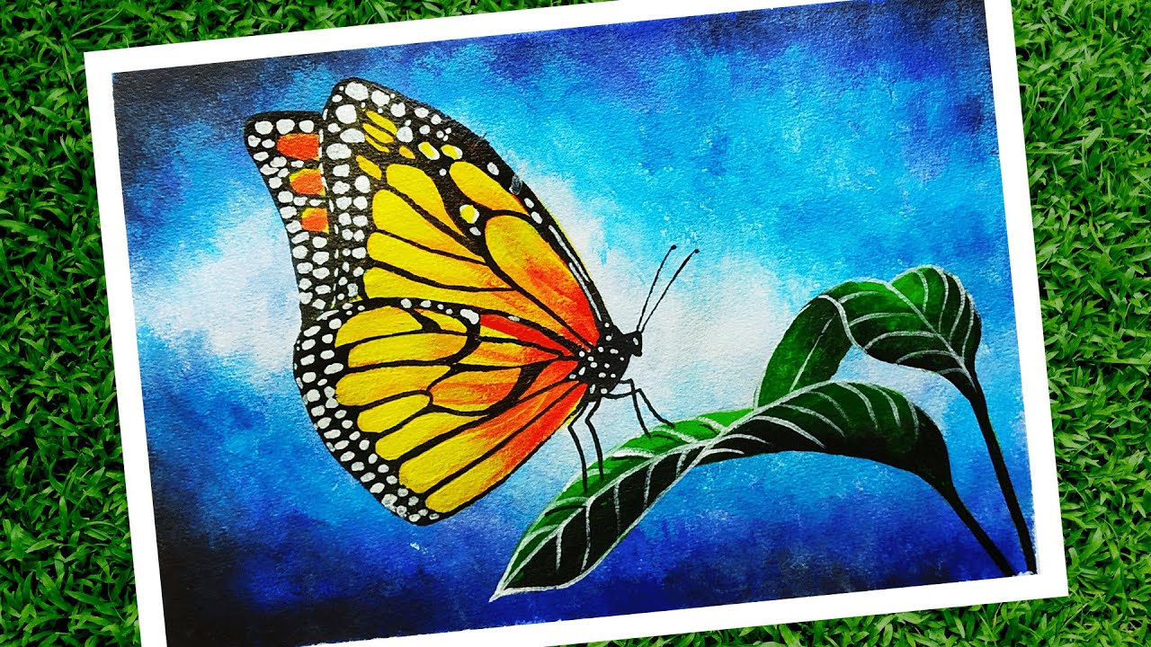 How To Paint A Butterfly Easy Step By Step Paint In Your Background 
