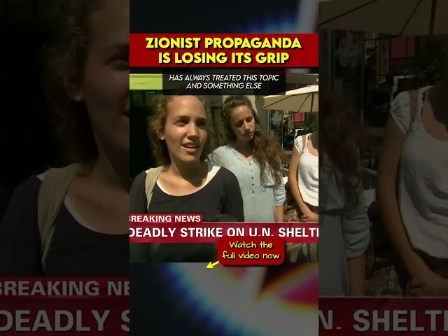 Zionist Propaganda is Losing Steam