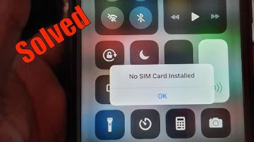 No Sim Card Installed Error On iPhone Fix