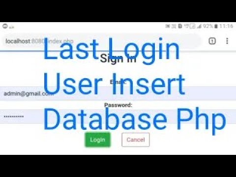 How to insert user last login date and time in php