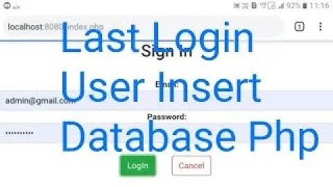 How to insert user last login date and time in php