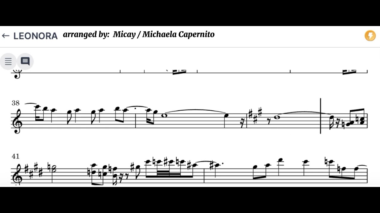 LEONORA music sheet (flute)