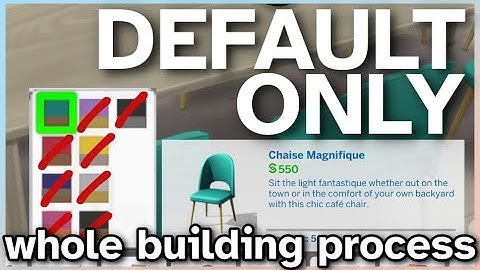using only the default swatch | The Sims 4 | whole building process