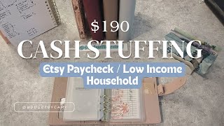 Cash Stuffing My Etsy Income for January / $190 Canadian SAHM / Low Income Household ✨