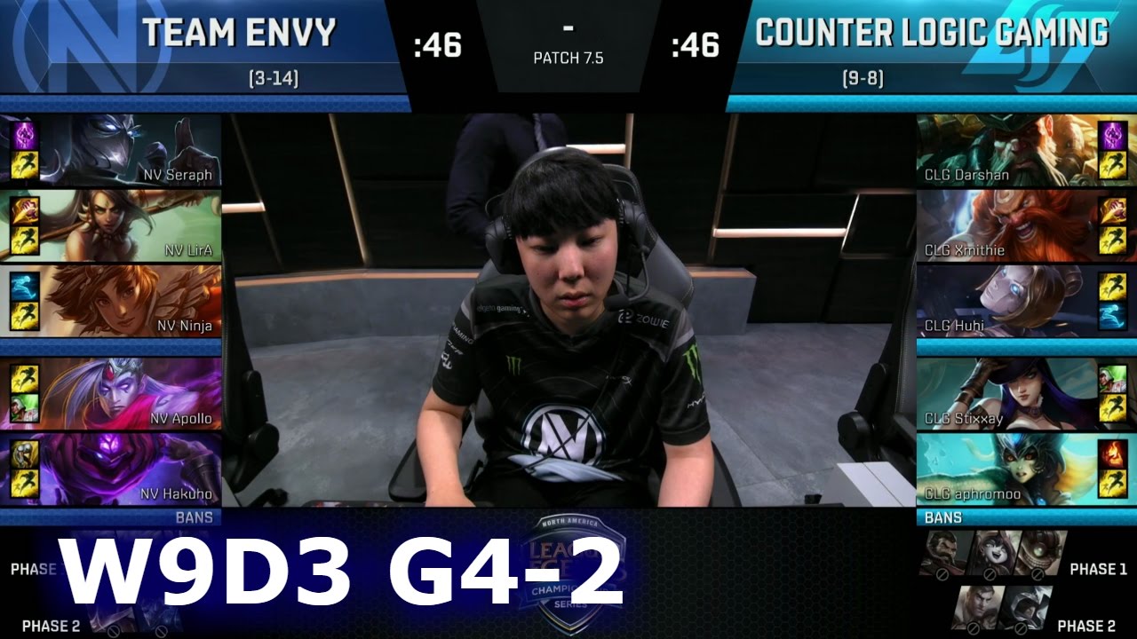 CLG vs Team EnVyUs Game 2 | S7 NA LCS Spring 2017 Week 9 Day 3 | CLG vs NV G2 W9D3 1080p