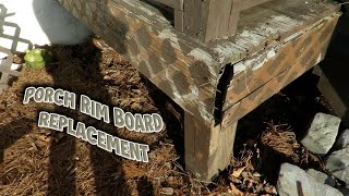 Porch rim board repair