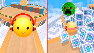 Sky Rolling Ball 3D 🤩Hard Obstacles 🔥⚡ All Levels Gameplay Android iOS New Update Levels 97-102 JJRX