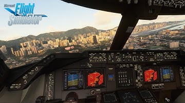 Microsoft Flight Simulator | Kai Tak Airport Is Back! | 747-8 Checkerboard Approach