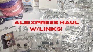 FUN ALIEXPRESS HAUL - STAMPS, CUTTING DIES, GINGERBREAD, STICKERS, & MORE | W/ LINKS!
