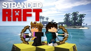 Minecraft: STRANDED RAFT #1 - SUNKEN SHIPS! (STRANDED DEEP IN MINECRAFT)