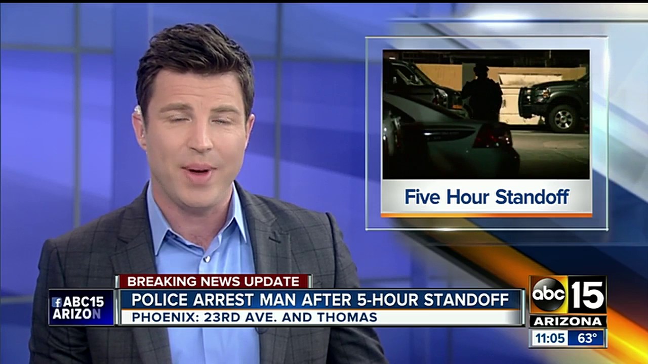 Police arrest man after 5-hour standoff in Phoenix - YouTube