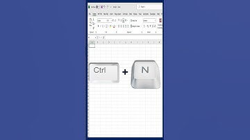 Excel Shortcut Keys to create a new workbook
