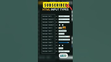HTML input types 🤫   #html #coding #shorts #viral #programming #ramana