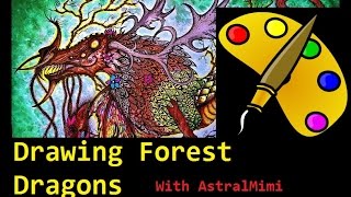 Timelapse Speed paint the  Forest Dragon