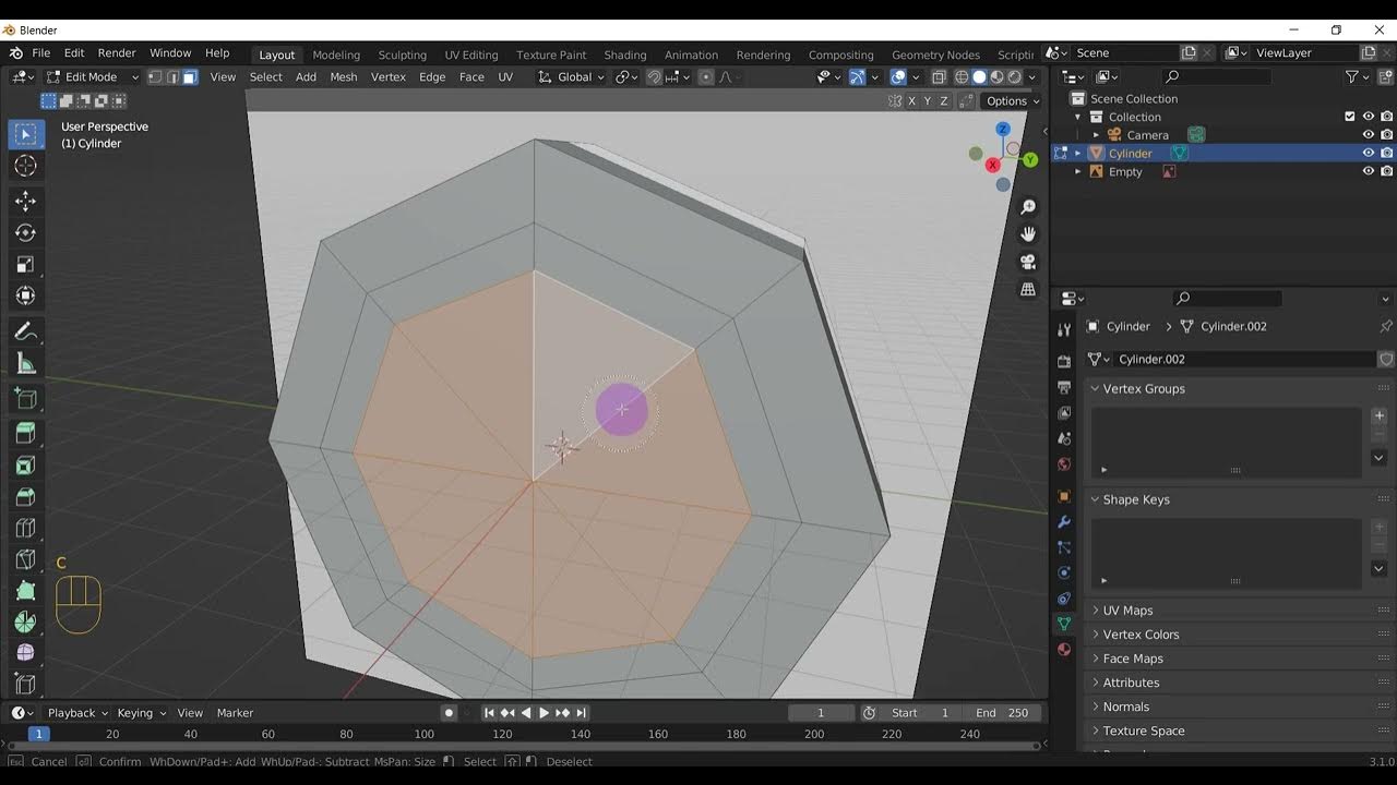 Blender How to select edges, faces, and vertices with selection tools