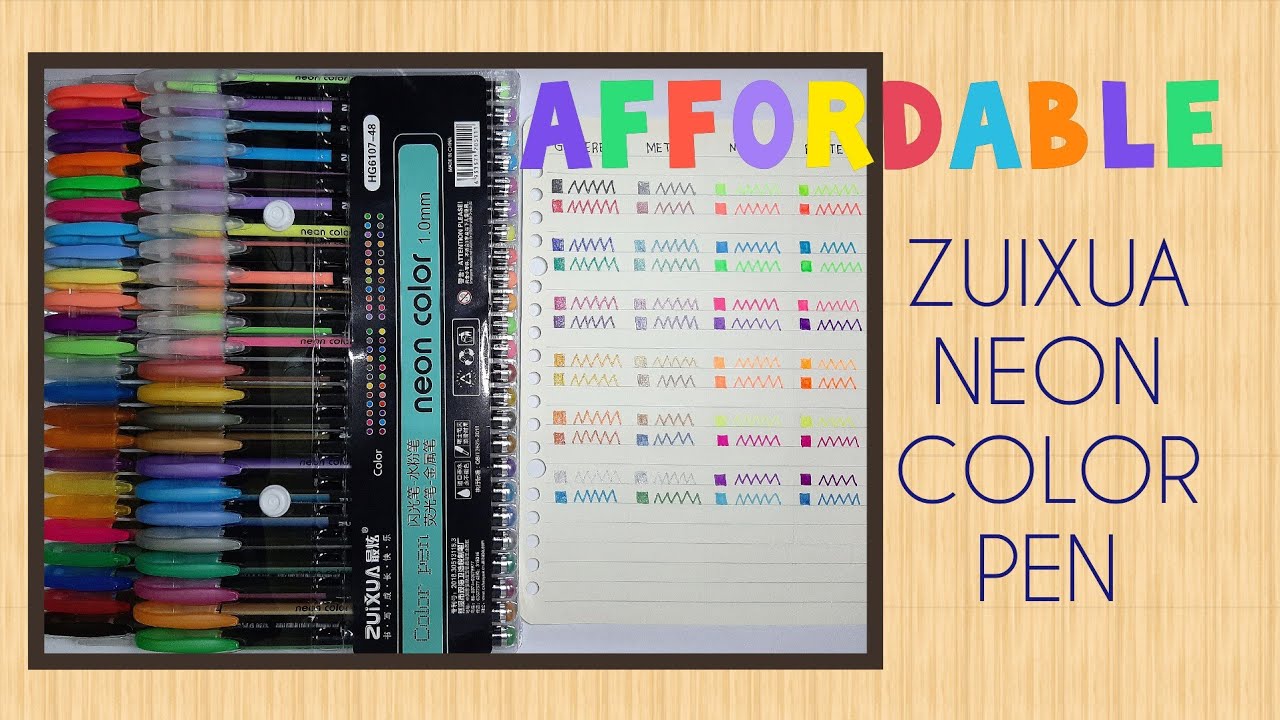 Zuixua Neon Color Pen, Review + Try on