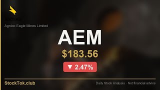 Agnico Eagle Mines AEM DOWN 2% — Technical Breakdown | StokTok