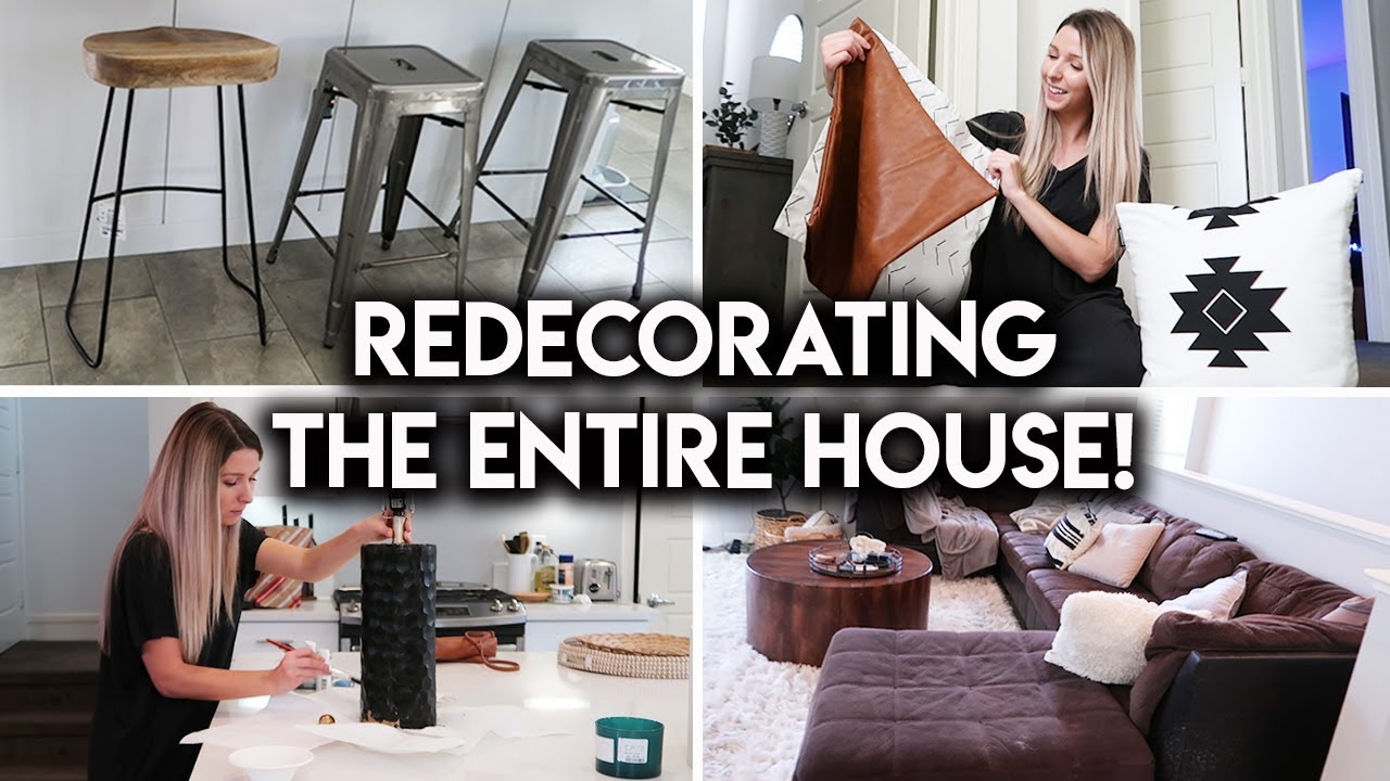 REDECORATING MY HOUSE | NEW FURNITURE + DIY DECOR IDEAS - YouTube