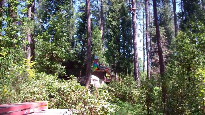 Steve on Zip Line at Camp Augusta (Gravity Zip)