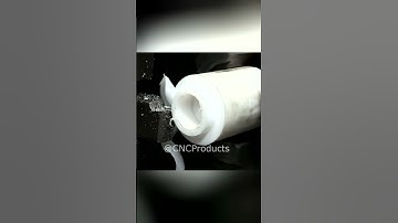 Fluoroplastic bushing on a lathe: Manufacturing: CNC #cnclathe #lathe #cnc