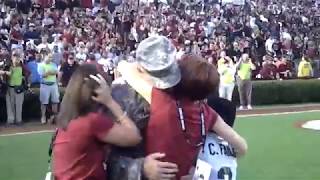 Soldier surprises Family on football game