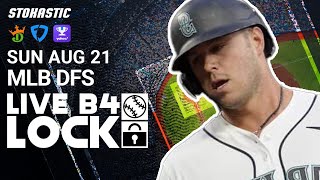 MLB DFS Picks Today Sunday 8\/21\/22: Fantasy Baseball Lineups | Live Before Lock