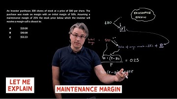 Maintenance margin (for the @CFA Level 1 exam)