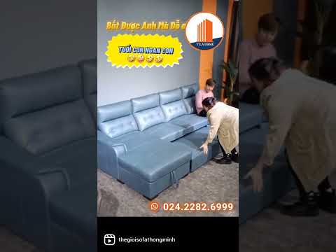 Video: Sofa góc phòng khách kê giường. Ghế sofa phòng khách kiểu mô-đun