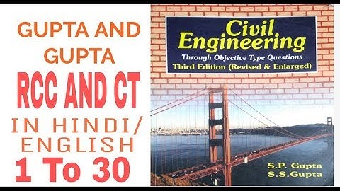 RCC OBJECTIVE QUE GUPTA AND GUPTA  IN HINDI/ENGLISH! ENGLISH ! G.SINGH CIVIL ENGG