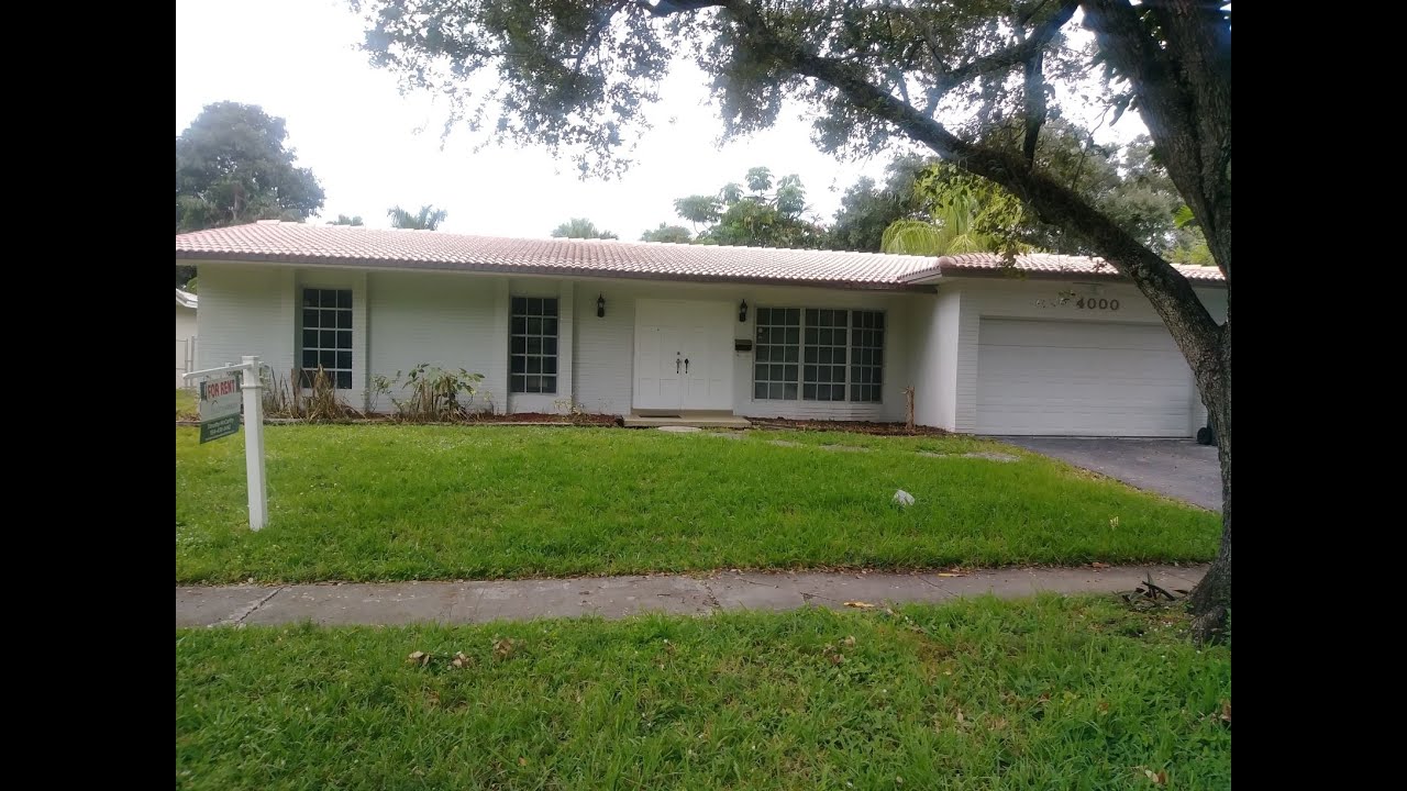 For Rent / Lease 4/2 Emerald Hills Hollywood Fl 33021 YouTube