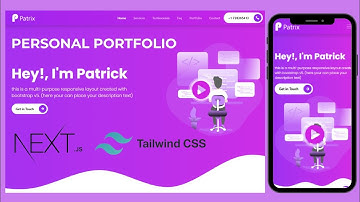 Build Personal Portfolio Website Using Next.js & Tailwind CSS | Personal Portfolio In Next.js