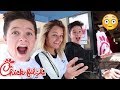 GOING THROUGH THE DRIVE THRU ON A GOLF CART! | Brock and Boston