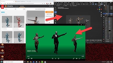 Mixamo Animated 3D Characters to Green Screen Video Using ONLY Free Software