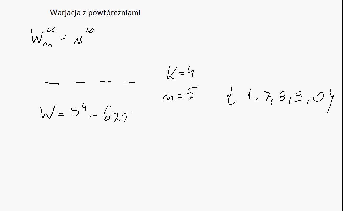 Sprawdzian Z Elementy Rachunku Prawdopodobienstwa Rachunek Prawdopodobienstwa Wariacje z Powtorzeniami - YouTube