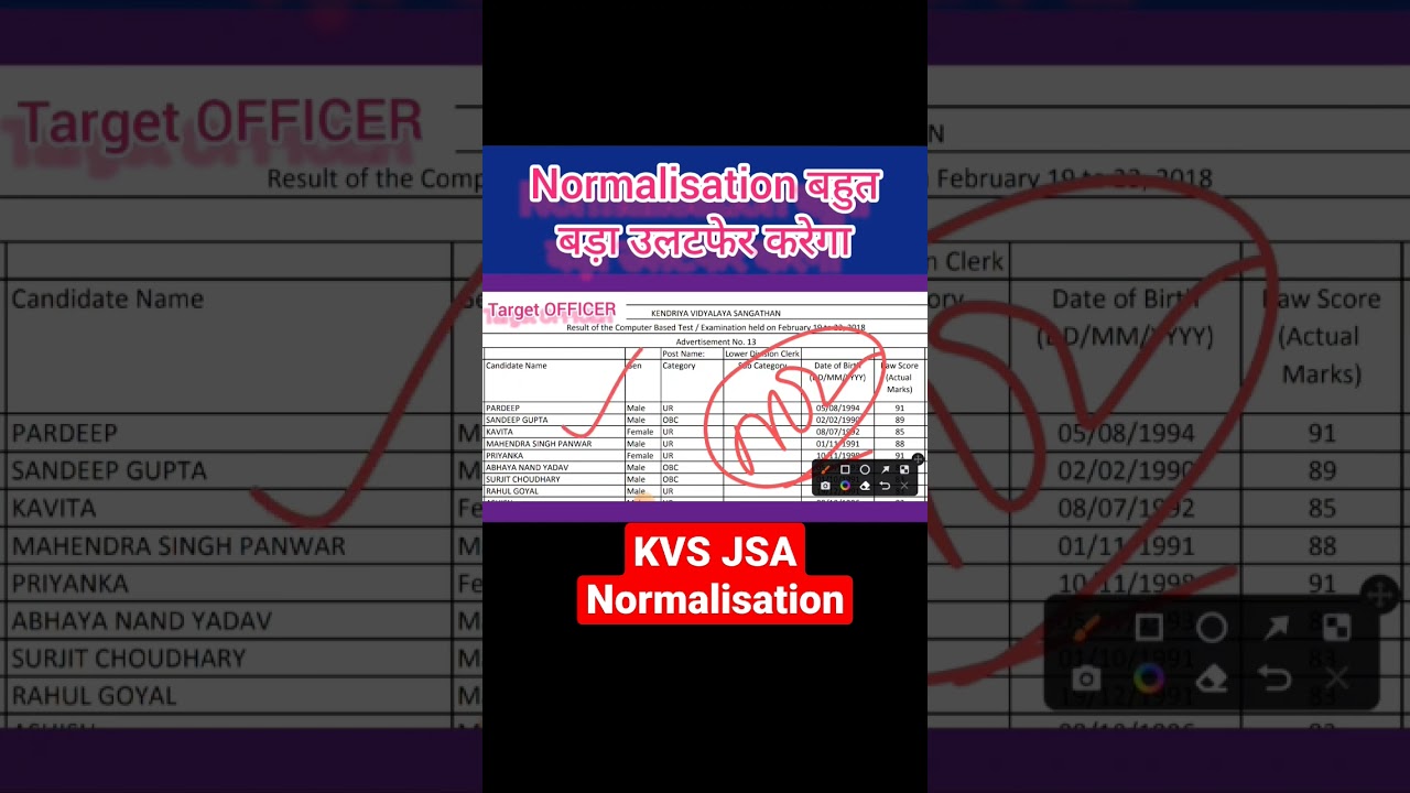KVS JSA Normalisation। full video link comments box me 