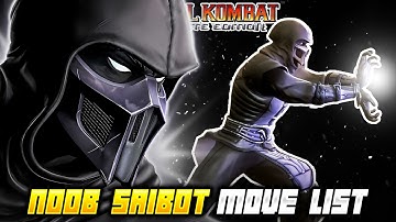 NOOB SAIBOT MOVE LIST - Mortal Kombat 9 (MK9)