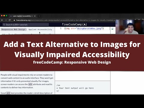 Add a Text Alternative to Images for Visually Impaired Accessibility (Applied Accessibility)