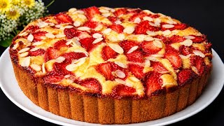 Joghurt-Erdbeerkuchen in wenigen Minuten! Ein saftiges und unglaublich leckeres Rezept!