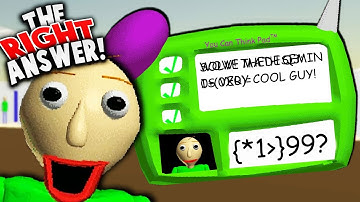 BALDI FINALLY GAVE US THE CORRECT ANSWER TO THE FINAL QUESTION?! | Baldi