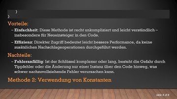 Die Best Practices für die Verwendung von Eigenschaften zur Referenzierung von Schlüssel-Wert-Paare