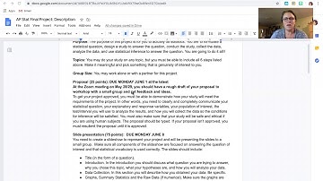 AP Stat project overview