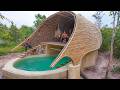 World’s Most Beautiful Bamboo House Built by Hand, Real Life In Jungle