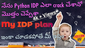 How I clear my IDP with perfect Plan.