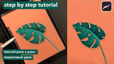 The leaf | Procreate drawing tutorial step by step | Procreate Brushes | Drawing on iPad Pro Art