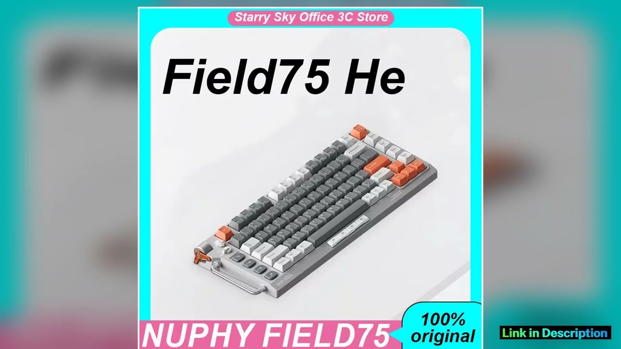 Nuphy Field75 He Mechanical Keyboard Esports Magnetic Axis 8k Quick Trigger Volume Knob Hot Plug Rg