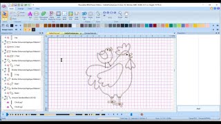 Tutorial  Digitize Hattie in Lori Holt's Chicken Salad Quilt Using BES4 or Simply Applique