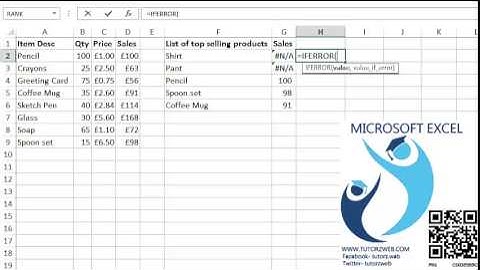 Iferror vlookup functions to remove error