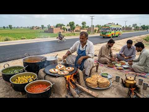 PURE DESI PUNJABI CULTURE 🇵🇰 | Aloo Paratha, Saag, Spicy Chutney & Lassi | Lahore Street Food
