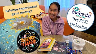 #OwlcrateJr Unboxing for October 2021 Owlcrate Jr :: SCIENCE IS MAGIC :: Middle Grade Books