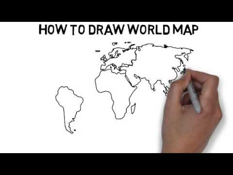 world map easy to draw How To Draw World Map Youtube world map easy to draw